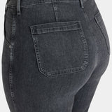 Brooke Loose Straight Jeans In Plus Size - Vintage Noir