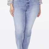 Marilyn Straight Jeans In Plus Size - Biscayne