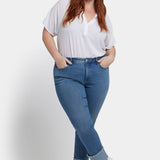 Sheri Slim Ankle Jeans In Plus Size - Costa Brava