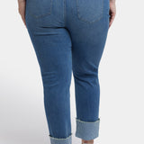 Sheri Slim Ankle Jeans In Plus Size - Costa Brava