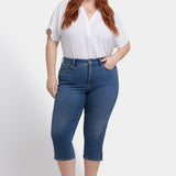 Marilyn Straight Crop Jeans In Plus Size - Valencia Surf