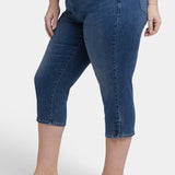 Marilyn Straight Crop Jeans In Plus Size - Valencia Surf