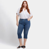 Marilyn Straight Crop Jeans In Plus Size - Valencia Surf