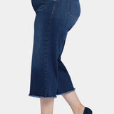 Patchie Wide Leg Capri Jeans In Plus Size - Fanciful