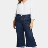 Patchie Wide Leg Capri Jeans In Plus Size - Sublime
