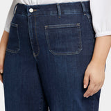 Patchie Wide Leg Capri Jeans In Plus Size - Sublime