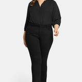 Marilyn Straight Jeans In Plus Size - Black