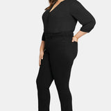 Marilyn Straight Jeans In Plus Size - Black