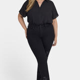 Marilyn Straight Jeans In Plus Size - Black Rinse