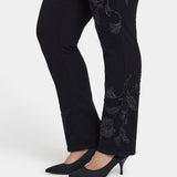 Marilyn Straight Jeans In Plus Size - Black Rinse
