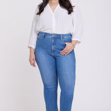 Billie Mini Bootcut Ankle Jeans In Plus Size - Blue Paradise