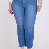 Billie Mini Bootcut Ankle Jeans In Plus Size - Blue Paradise