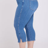 Chloe Capri Jeans In Plus Size - Blue Paradise