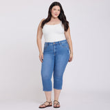 Chloe Capri Jeans In Plus Size - Blue Paradise