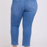 Marilyn Straight Ankle Jeans In Plus Size - Blue Paradise