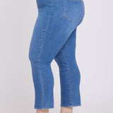 Marilyn Straight Ankle Jeans In Plus Size - Blue Paradise