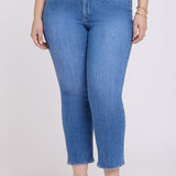 Marilyn Straight Ankle Jeans In Plus Size - Blue Paradise