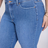 Marilyn Straight Ankle Jeans In Plus Size - Blue Paradise