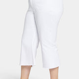 Patchie Wide Leg Capri Jeans In Petite Plus Size - Optic White