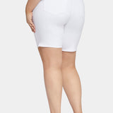 Ella Denim Shorts In Petite Plus Size - Optic White