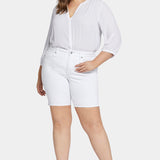 Ella Denim Shorts In Petite Plus Size - Optic White