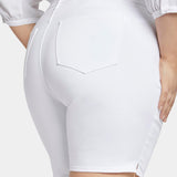Ella Denim Shorts In Petite Plus Size - Optic White