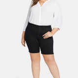 Ella Denim Shorts In Petite Plus - Black