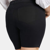 Ella Denim Shorts In Petite Plus - Black