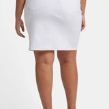 High Waist Skirt In Petite Plus Size - Optic White