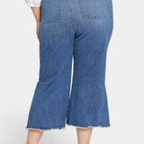 Patchie Wide Leg Capri Jeans In Petite Plus Size - Compass