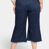 Patchie Wide Leg Capri Jeans In Petite Plus Size - Sublime