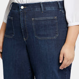 Patchie Wide Leg Capri Jeans In Petite Plus Size - Sublime