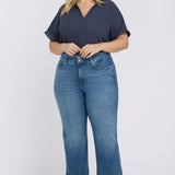 Bailey Relaxed Straight Crop Jeans In Plus Size - Breezy Palms