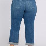 Bailey Relaxed Straight Crop Jeans In Plus Size - Breezy Palms