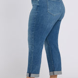 Bailey Relaxed Straight Crop Jeans In Plus Size - Breezy Palms