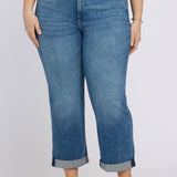 Bailey Relaxed Straight Crop Jeans In Plus Size - Breezy Palms
