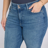 Bailey Relaxed Straight Crop Jeans In Plus Size - Breezy Palms