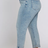 Bailey Relaxed Straight Crop Jeans In Plus Size - Keys View