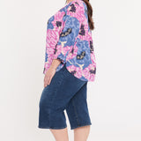 Pintuck Blouse In Plus Size - Cadiz