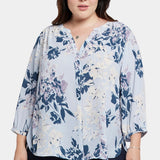 Pintuck Blouse In Plus Size - Valley Faire