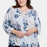 Pintuck Blouse In Plus Size - Valley Faire