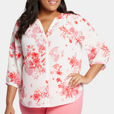 Pintuck Blouse In Plus Size - Bellarose