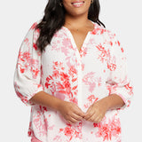 Pintuck Blouse In Plus Size - Bellarose