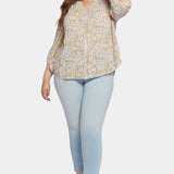 Pintuck Blouse In Plus Size - Angelonia