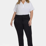 Marilyn Straight Pants In Plus Size - Black