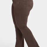 Marilyn Straight Pants In Plus Size - Coffee Bean