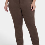 Marilyn Straight Pants In Plus Size - Coffee Bean