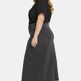 High Rise Long Skirt In Plus Size - Cloud Stone