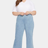 Pull-On Teresa Wide Leg Jeans In Plus Size - Crystalline