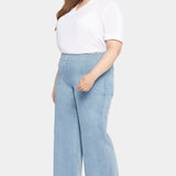 Pull-On Teresa Wide Leg Jeans In Plus Size - Crystalline